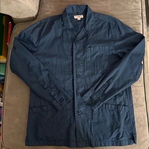 Wallace & Barnes J. Crew Men’s Blue Lighweight Chore Jacket Shirt